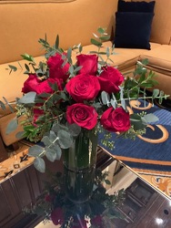 One Dozen Roses in Compact Arrangement  from Mangel Florist, flower shop at the Drake Hotel Chicago
