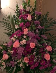 Pink and White Memorial Spray from Mangel Florist, flower shop at the Drake Hotel Chicago
