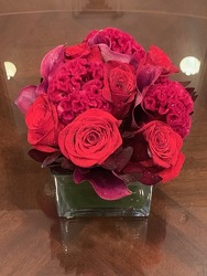 Monochromatic Red Arrangment  from Mangel Florist, flower shop at the Drake Hotel Chicago