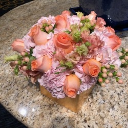 Blush and Peach Arrangement from Mangel Florist, flower shop at the Drake Hotel Chicago