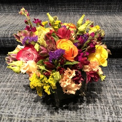 Low Colorful Arrangement  from Mangel Florist, flower shop at the Drake Hotel Chicago