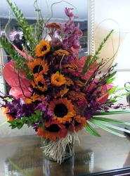 Tropical Mix with Sunflowers from Mangel Florist, flower shop at the Drake Hotel Chicago