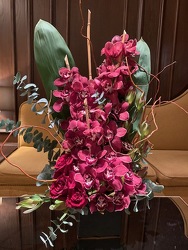 Large Cymbidium Tropical Arrangement  from Mangel Florist, flower shop at the Drake Hotel Chicago
