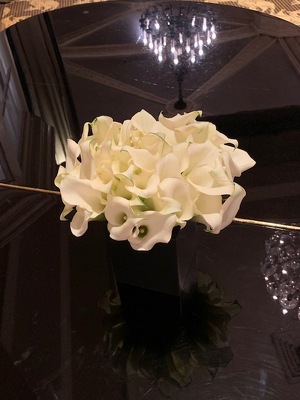 Elegant Calla Arrangement from Mangel Florist, flower shop at the Drake Hotel Chicago