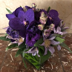 Purple Vanda Cube from Mangel Florist, flower shop at the Drake Hotel Chicago