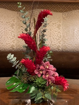 Ginger with Orchids from Mangel Florist, flower shop at the Drake Hotel Chicago