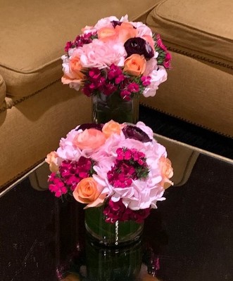 Rose and Ranunculus Arrangements from Mangel Florist, flower shop at the Drake Hotel Chicago