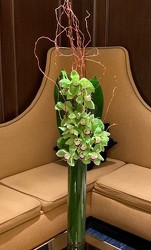 Tall Slim Branch and Orchid Arrangement  from Mangel Florist, flower shop at the Drake Hotel Chicago