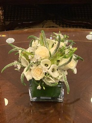 White Textural Arrangement  from Mangel Florist, flower shop at the Drake Hotel Chicago