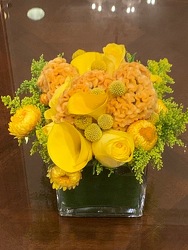 Monochomatic Yellow Arrangement  from Mangel Florist, flower shop at the Drake Hotel Chicago