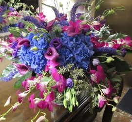 Blue and Purple Arrangement  from Mangel Florist, flower shop at the Drake Hotel Chicago