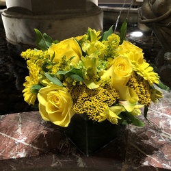 Yellow Arrangement  from Mangel Florist, flower shop at the Drake Hotel Chicago