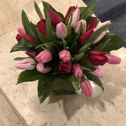 Assorted Tulip Arrangement  from Mangel Florist, flower shop at the Drake Hotel Chicago