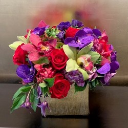 Colorful Winter Arrangement  from Mangel Florist, flower shop at the Drake Hotel Chicago