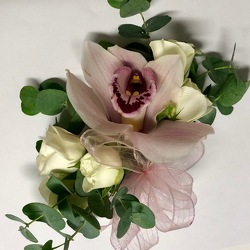Corsage  from Mangel Florist, flower shop at the Drake Hotel Chicago