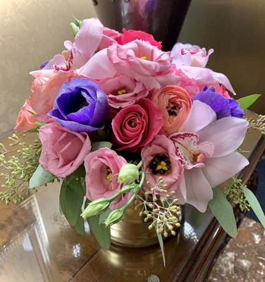Spring Pink and Purple Arrangement  from Mangel Florist, flower shop at the Drake Hotel Chicago