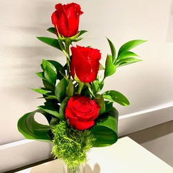 Three Rose Bud Vase from Mangel Florist, flower shop at the Drake Hotel Chicago