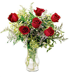 6 Roses Arranged from Mangel Florist, flower shop at the Drake Hotel Chicago