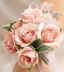 Pure Grace Wrist Corsage from Mangel Florist, flower shop at the Drake Hotel Chicago